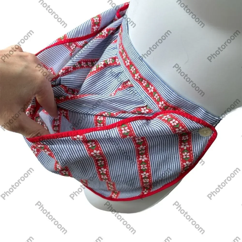 52” Apron Vintage Cottagecore MCM Floral Foraging & Kitchen